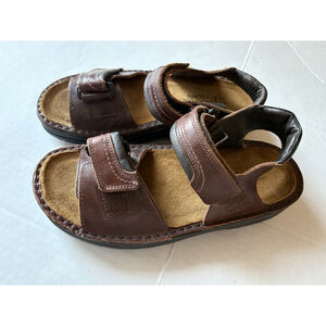 Naot Brown Leather Adjustable Ankle Strap Sandals Women's Size 40/9